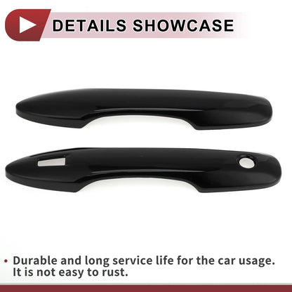 4 x Car Door Handle Covers for Toyota Camry (2018-2024) Gloss Black ABS