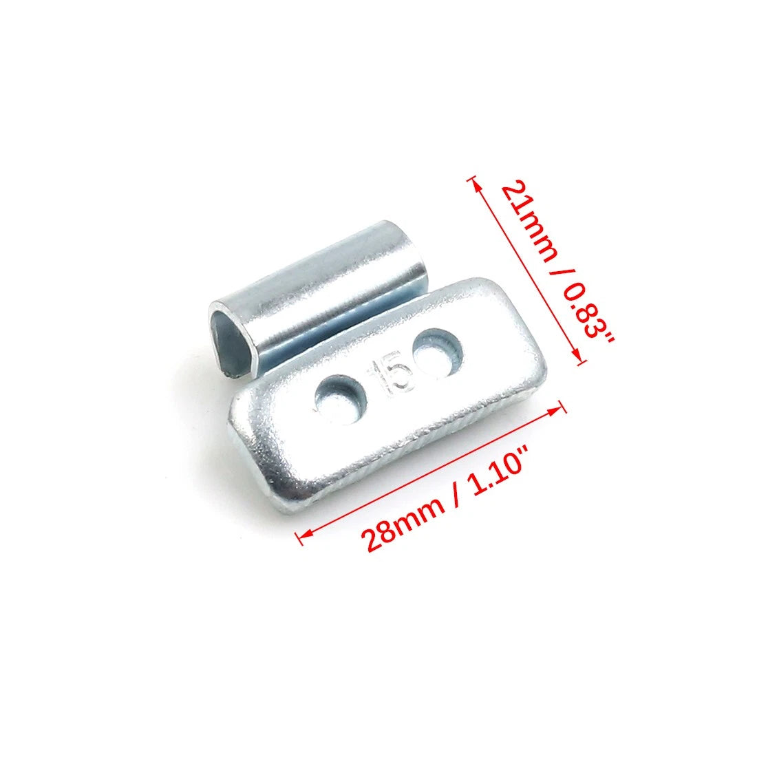 15g Clip-on Tyre Wheel Balance Weights 28 x 21mm 40pcs for Motorcycle Car