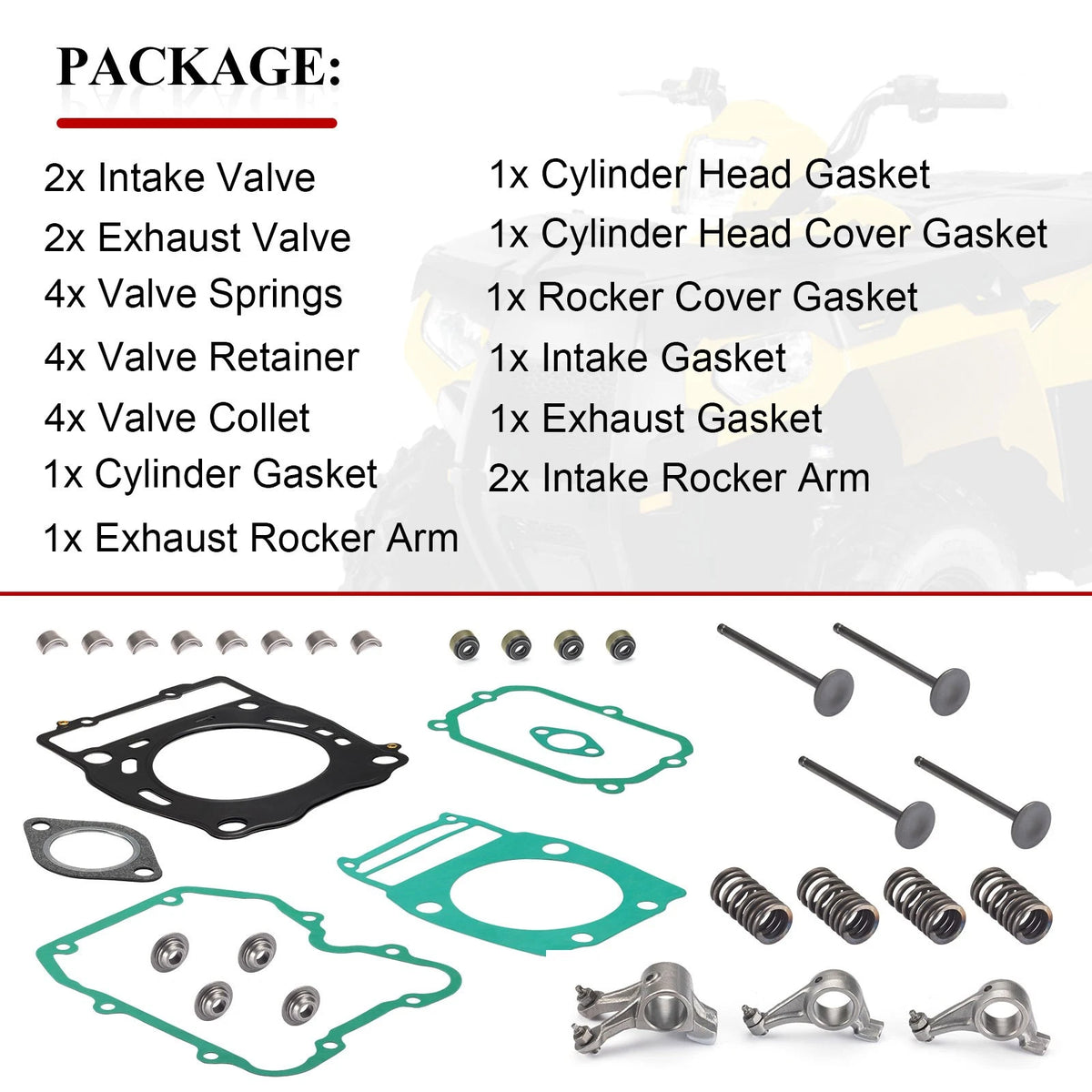 Rocker Arm & Head Valve Gasket Kit for Polaris Scrambler 500 (1997–2012)
