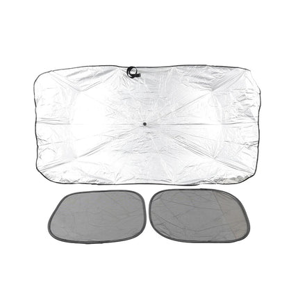 Silver Front Window Sun Shade Visor Cover for Car Windshield (Fits Most Cars)