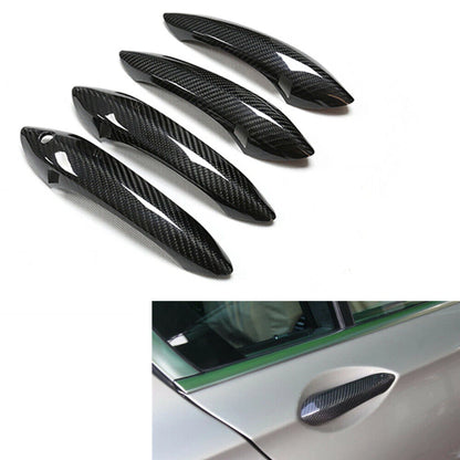 4 x Carbon Fiber Door Handle Covers with LED Sensor for BMW F01 F02 F06 F07 (2011-2017)