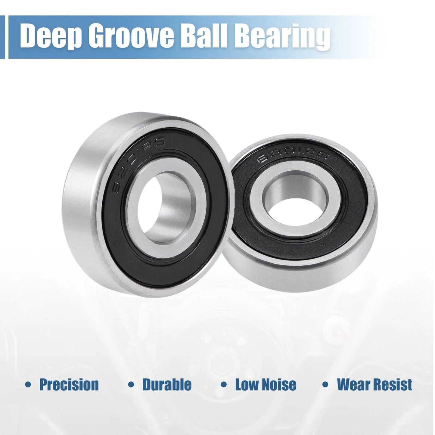 12mmx32mmx10mm Deep Groove Ball Bearing 5pcs Sealed Chrome Bearings for Equipment