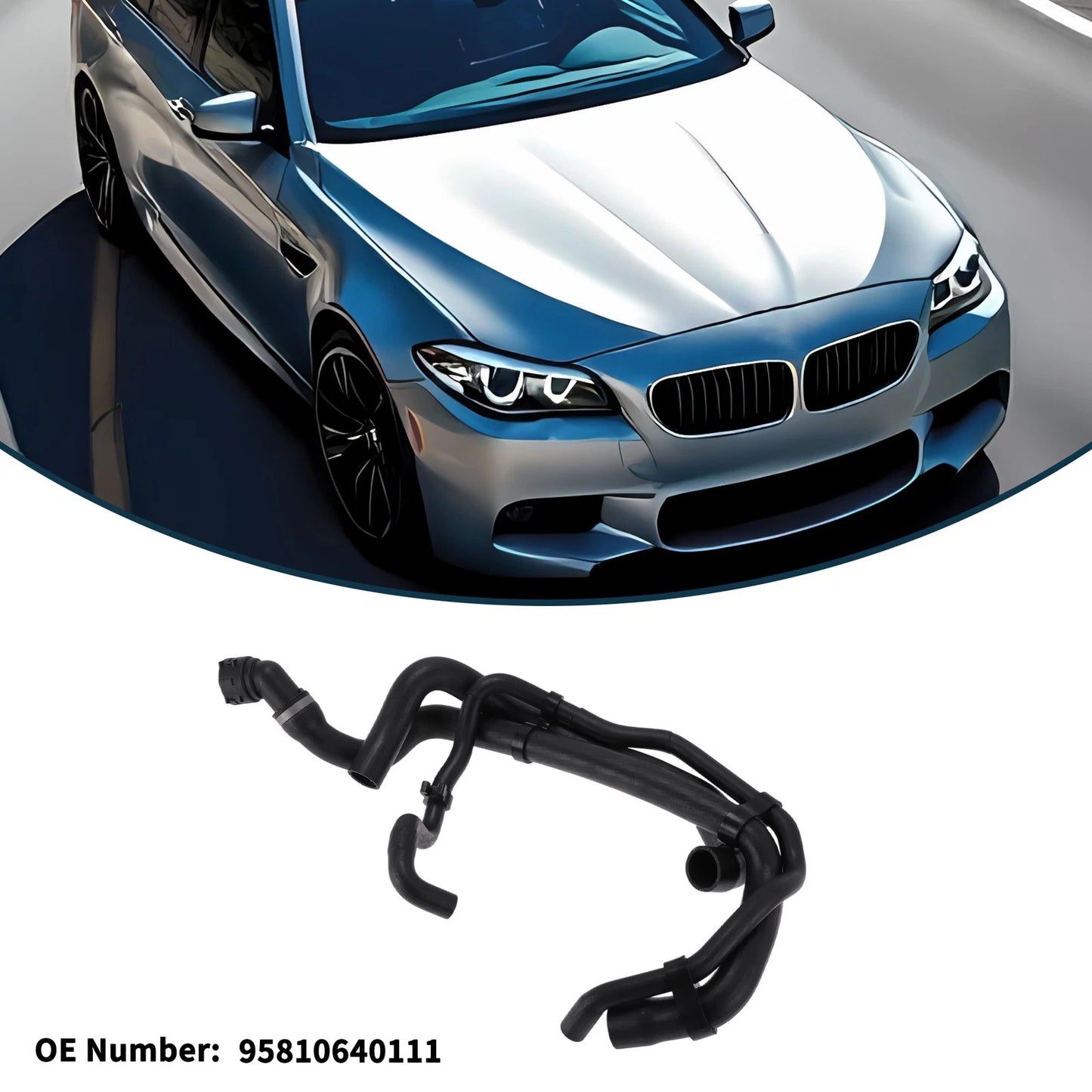 Radiator Hose Rubber Water Pipe for Porsche Cayenne (2010-2017)