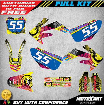 Full Custom Graphic Kit for Honda CRF 250 (2008-2009) - NEON Style