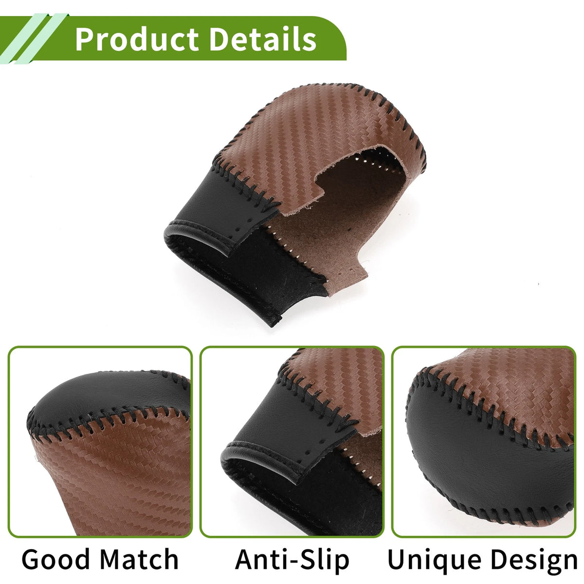 Brown Carbon Fiber Gear Shift Knob Cover for Honda Civic