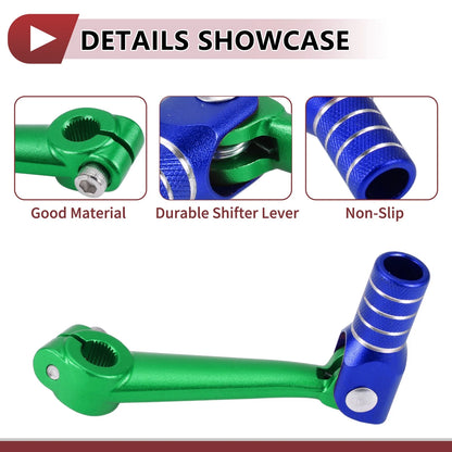 Folding Gear Shifter Lever for Bosuer M5 Green Blue Silver Tone