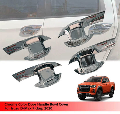 Chrome Door Handle Bowl Cup Cover for Isuzu D-Max (2020)