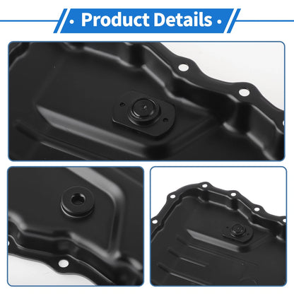 Engine Oil Pan for Hyundai Elantra 2007-2012 Aluminum Alloy Black