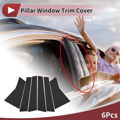 Car Door Pillar Window Trim 6 x for Acura RDX Black (2019 - 2024)