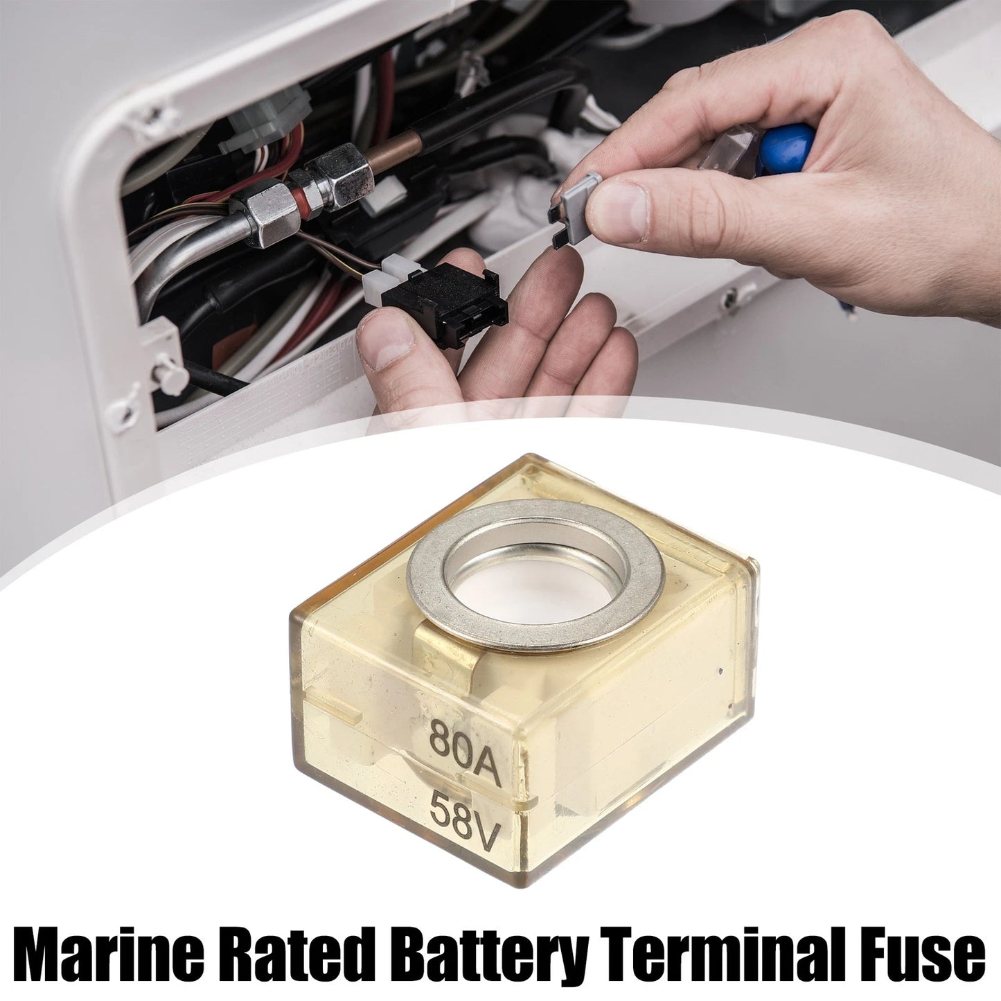 Fuse Terminal 80A Waterproof for Marine Battery 58V