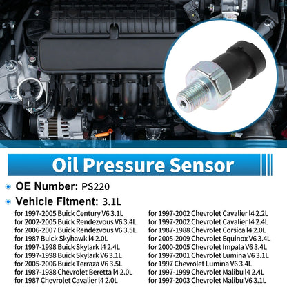 Oil Pressure Sensor for Buick Century V6 3.1L (1997–2005)