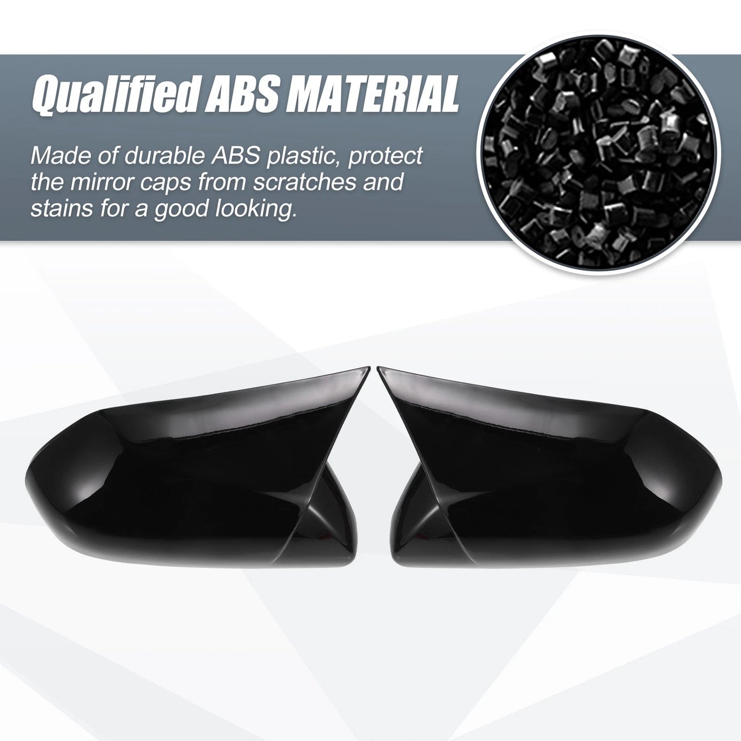 Gloss Black Rearview Mirror Covers for Toyota Camry (2018-2020)