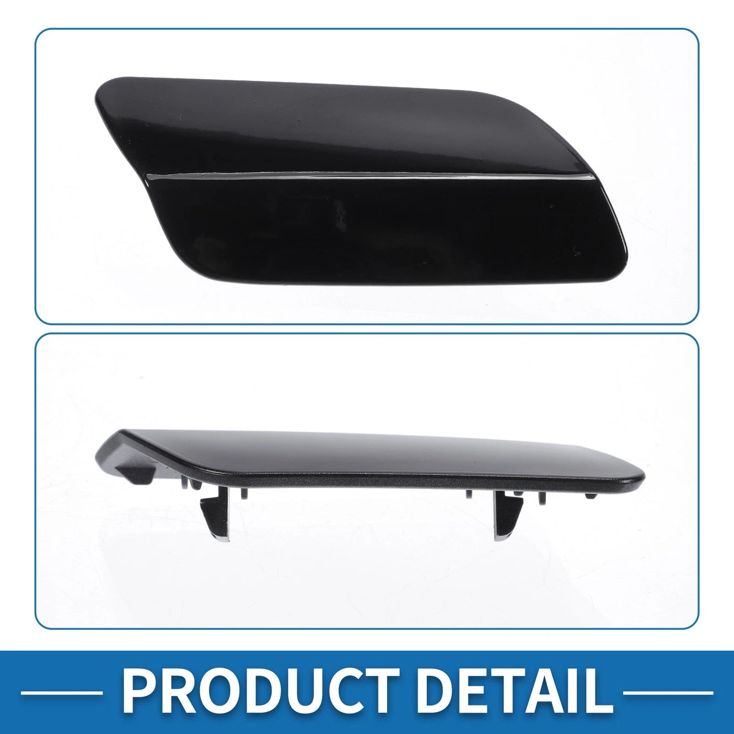 Bumper Headlight Washer Nozzle Cover for BMW 640i (2012-2017) Black