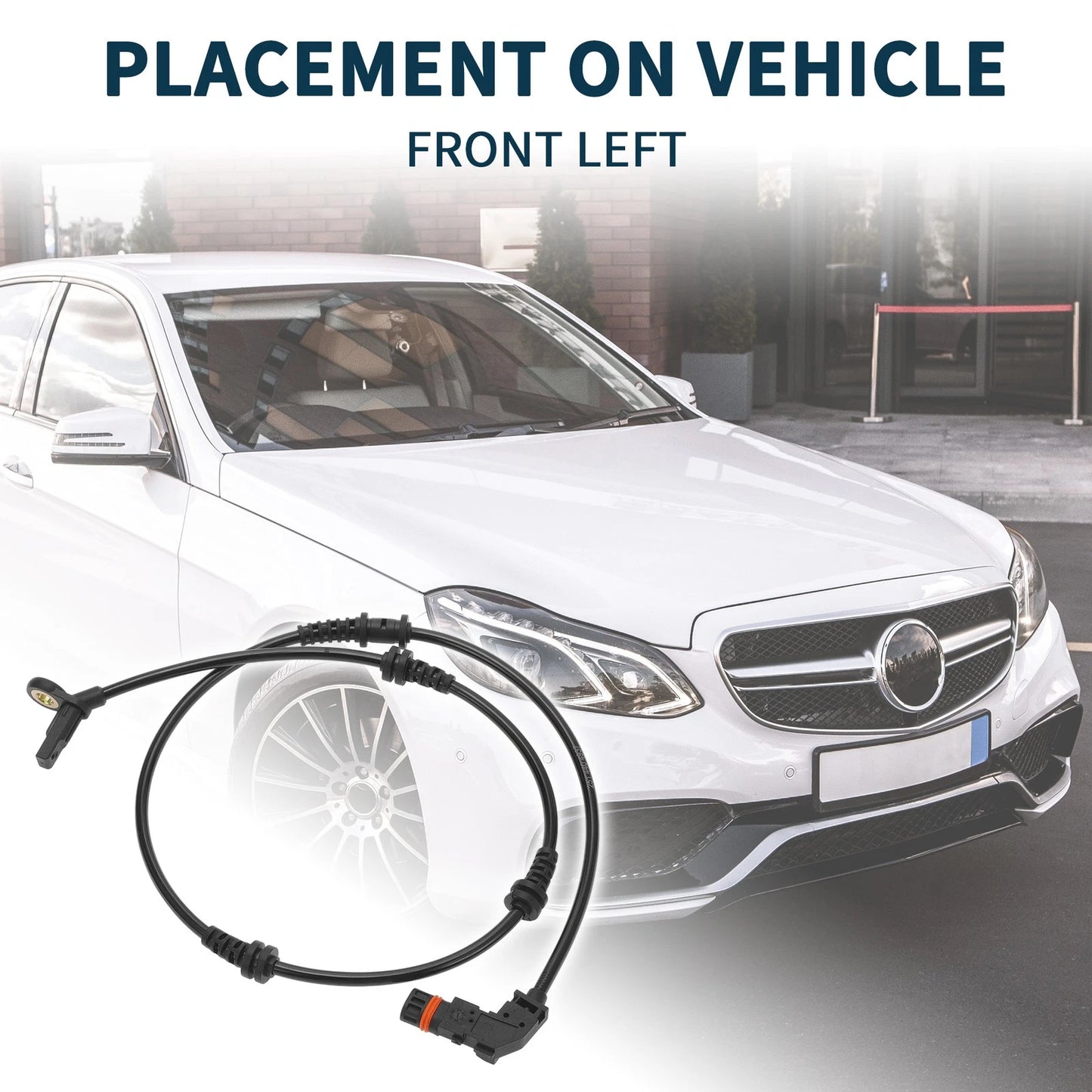 2 x Front Left ABS Wheel Speed Sensors for Mercedes-Benz R320 (2006-2010)