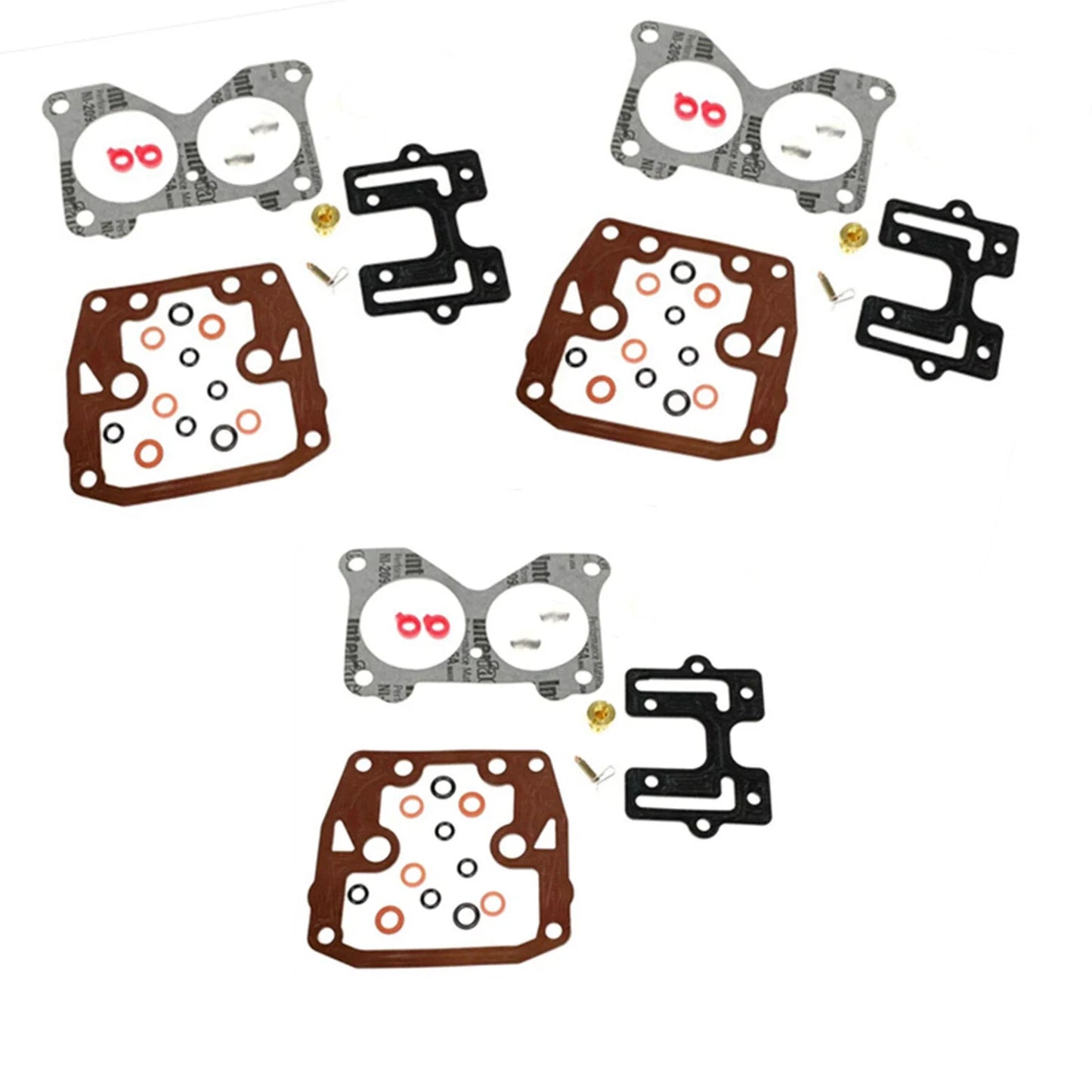3Pcs Carburetor Rebuild Kit for Johnson/Evinrude V6 (18-7046)