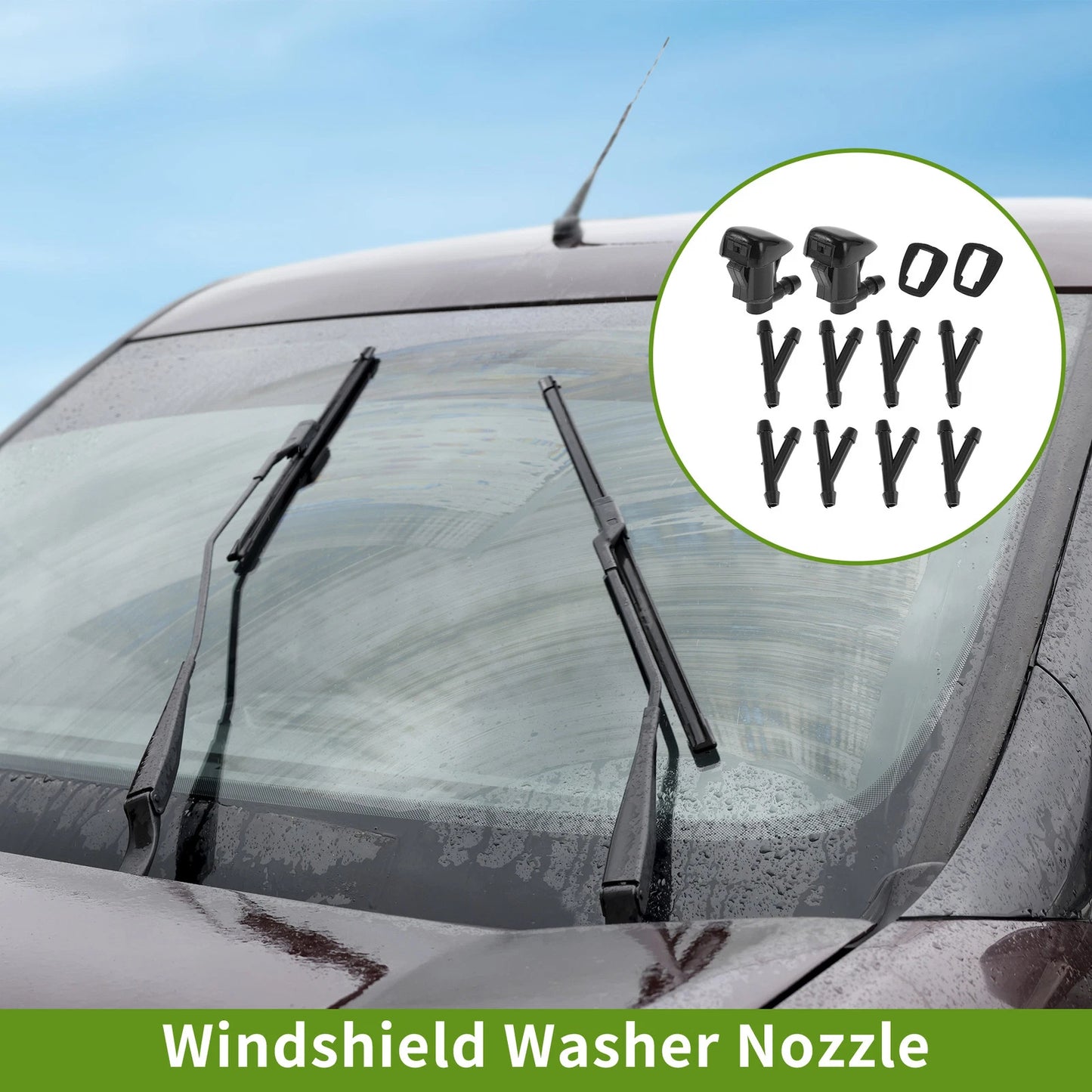 Windshield Washer Nozzle & Hose Connector for Jeep (2018-2023)
