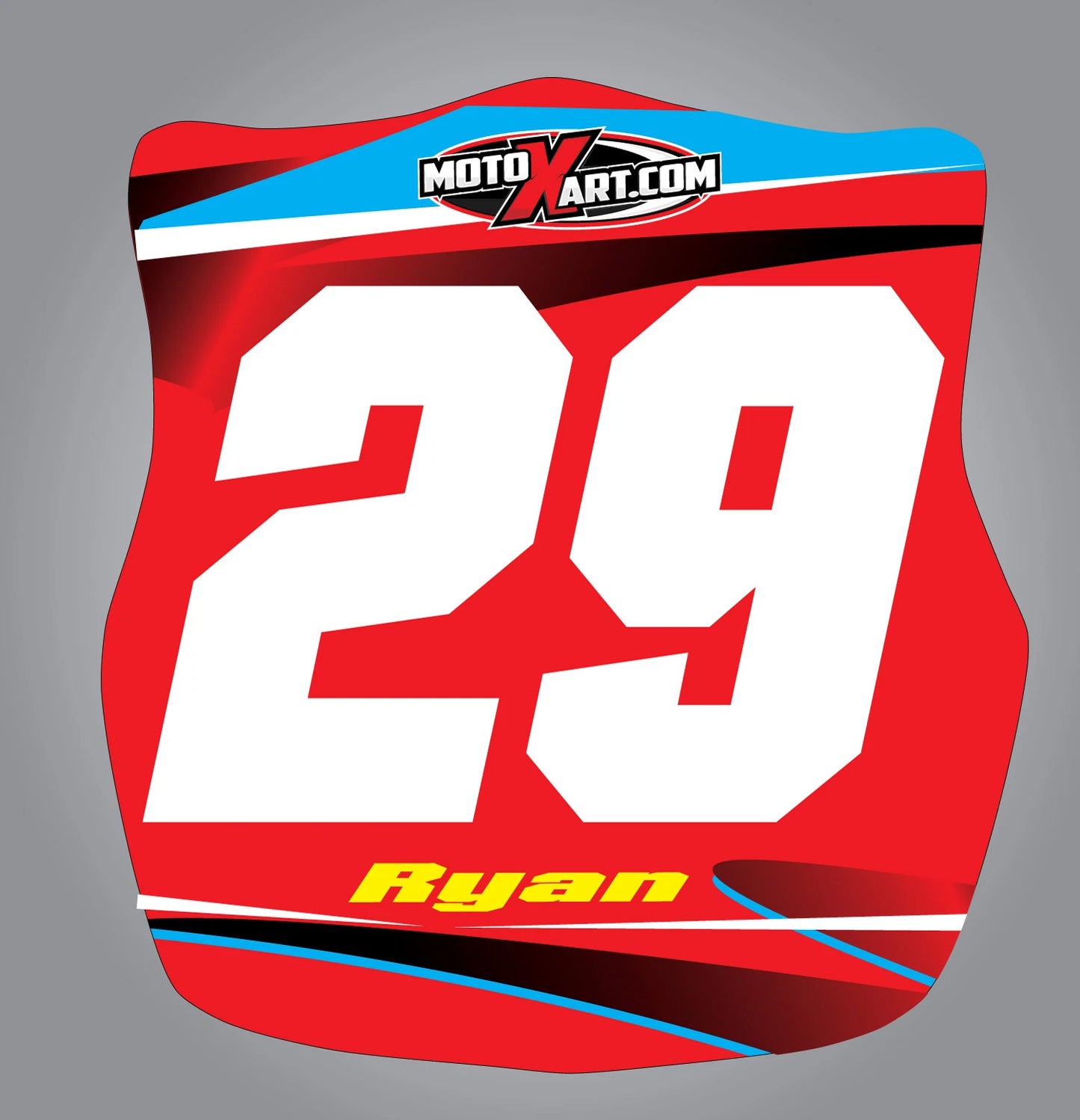 Custom Back Number Graphics Stickers for Roost ID Motocross