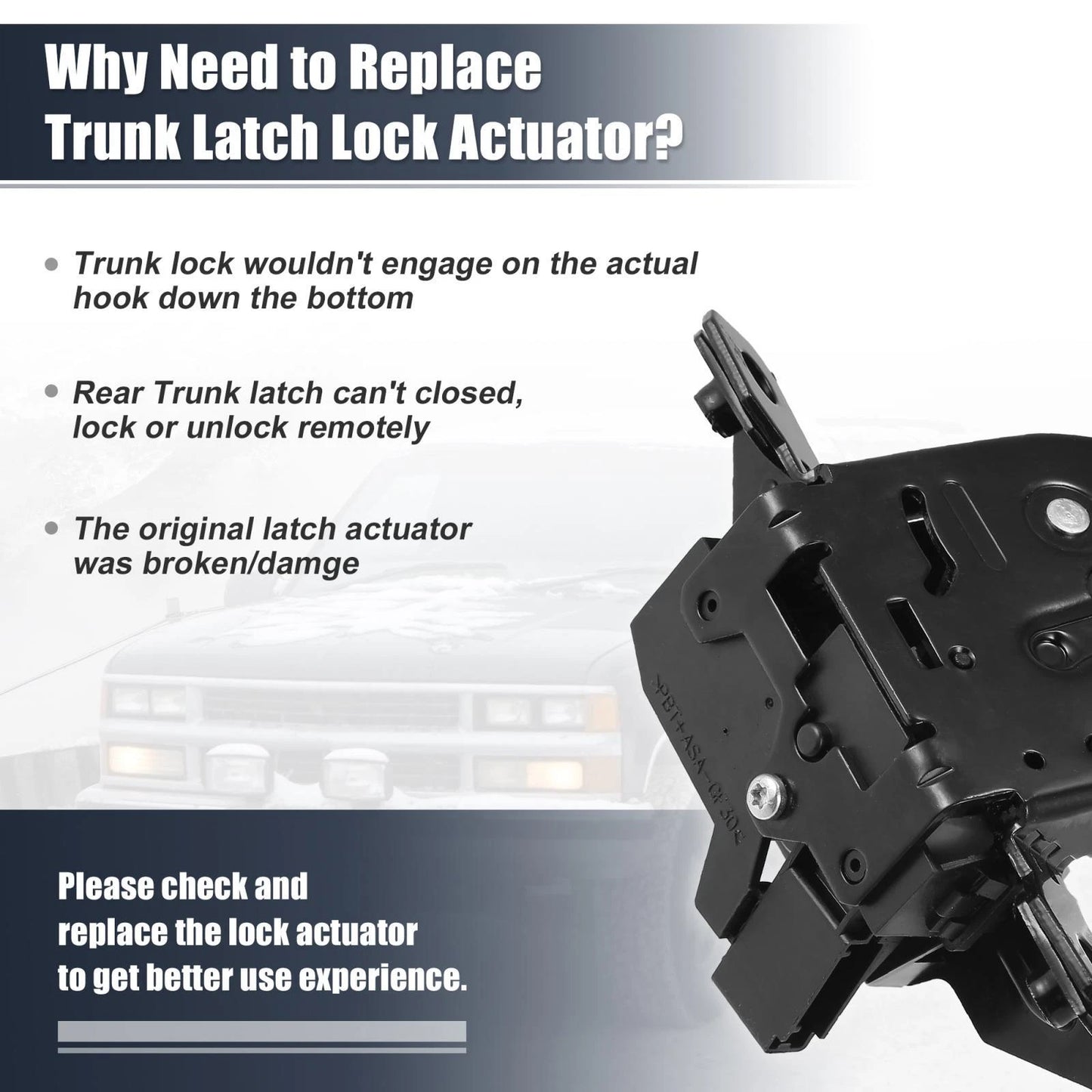 Tailgate Lock Latch Actuator for Chevy Tahoe Suburban GMC Yukon (2015 - 2019)