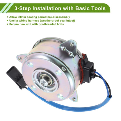 Radiator Fan Motor for Honda Accord (2013-2017) 1 x Motor