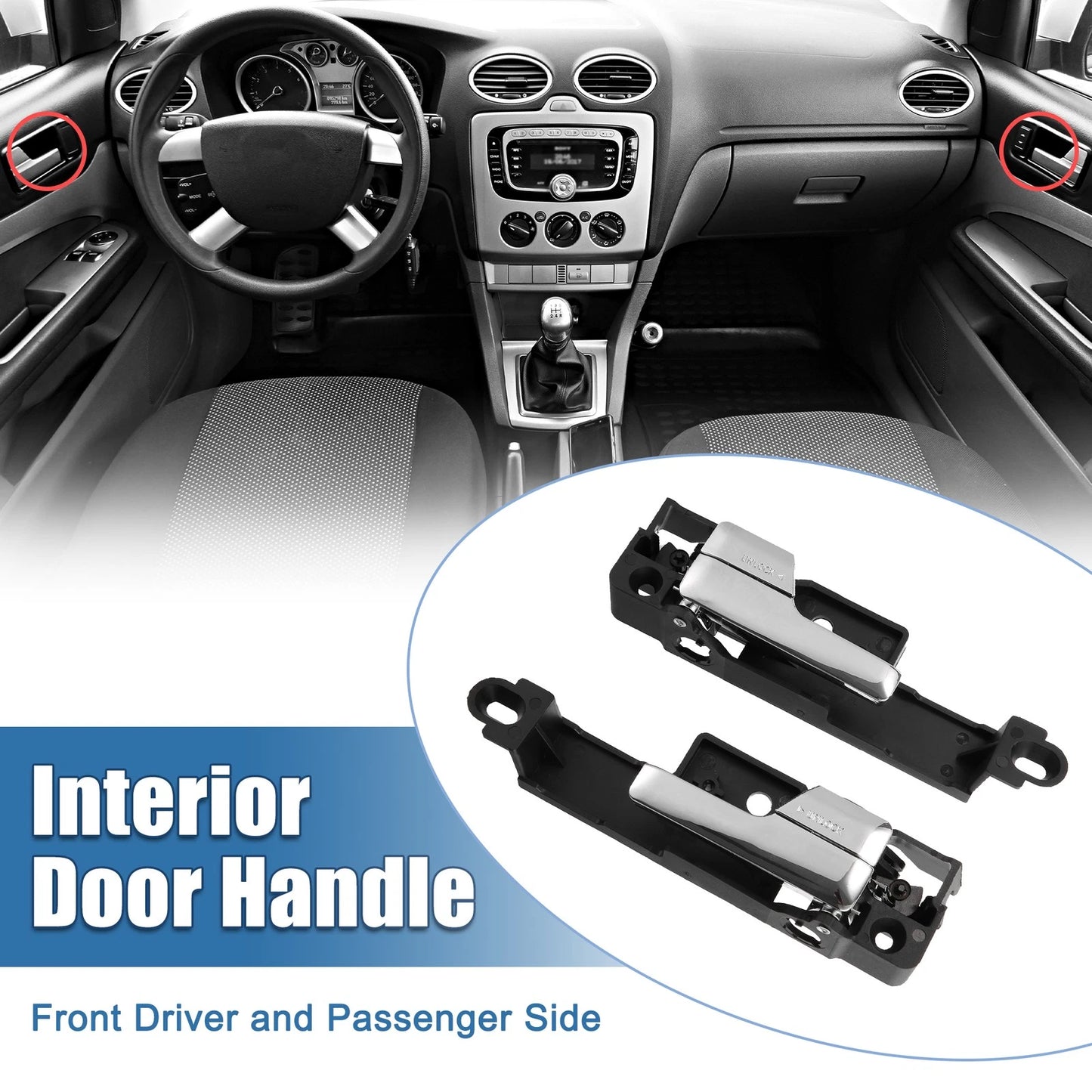 Interior Door Handle Pair for Ford Fusion (2006-2012)