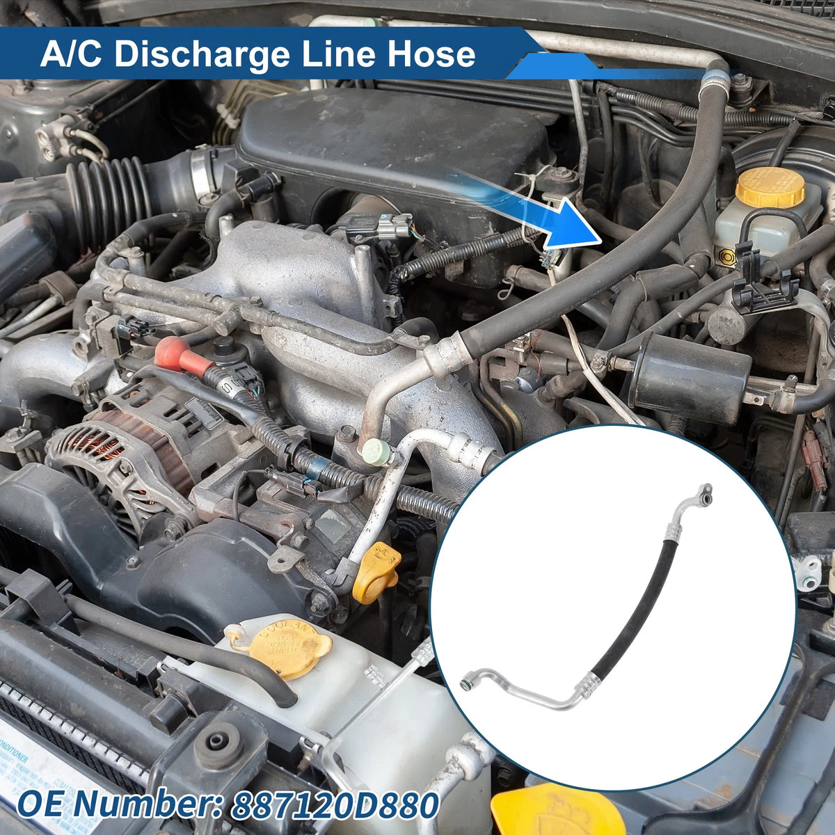 A/C Refrigerant Liquid Hose for Toyota Yaris (2020–2025)