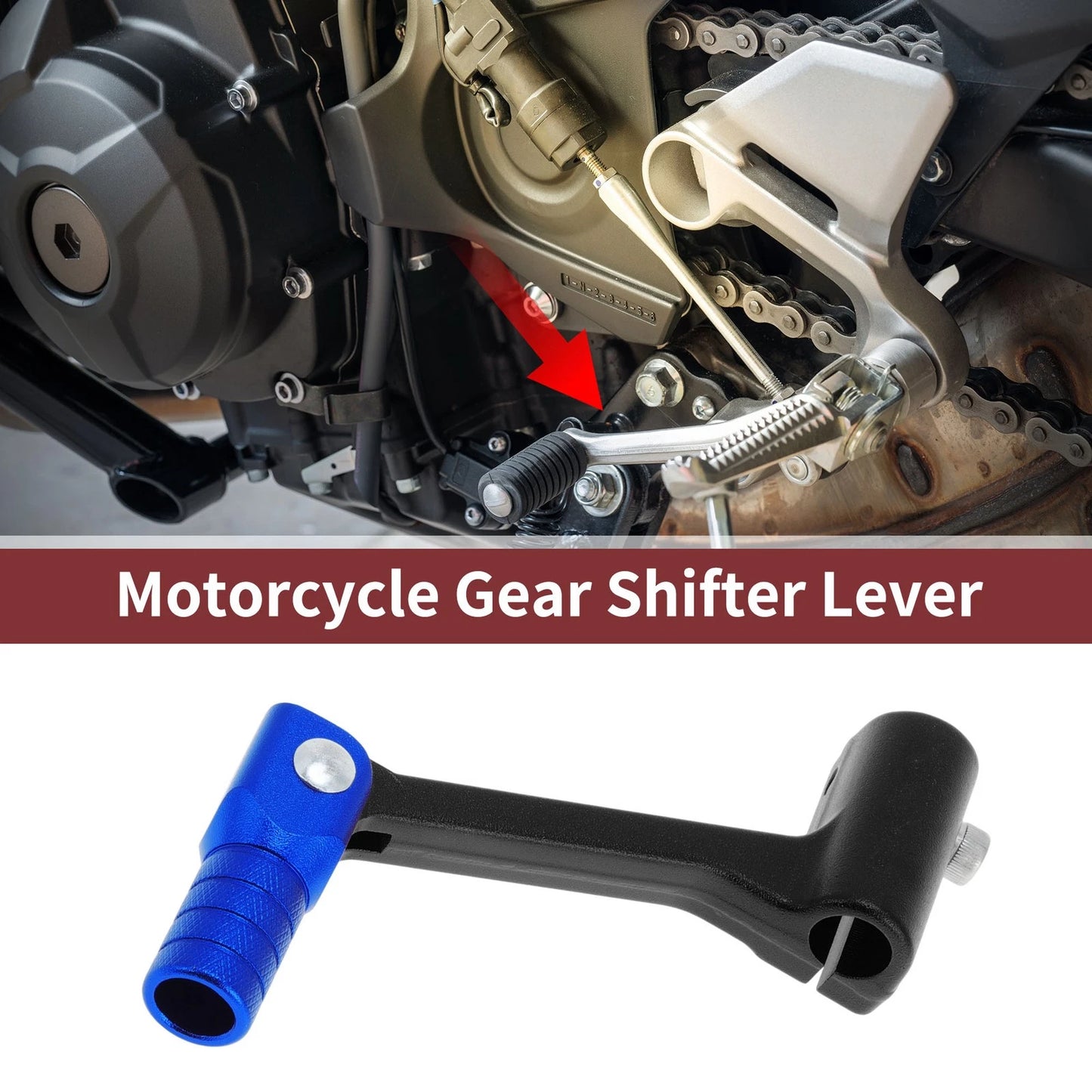 Folding Gear Shifter Lever Black & Blue for Bosuer Cheetah