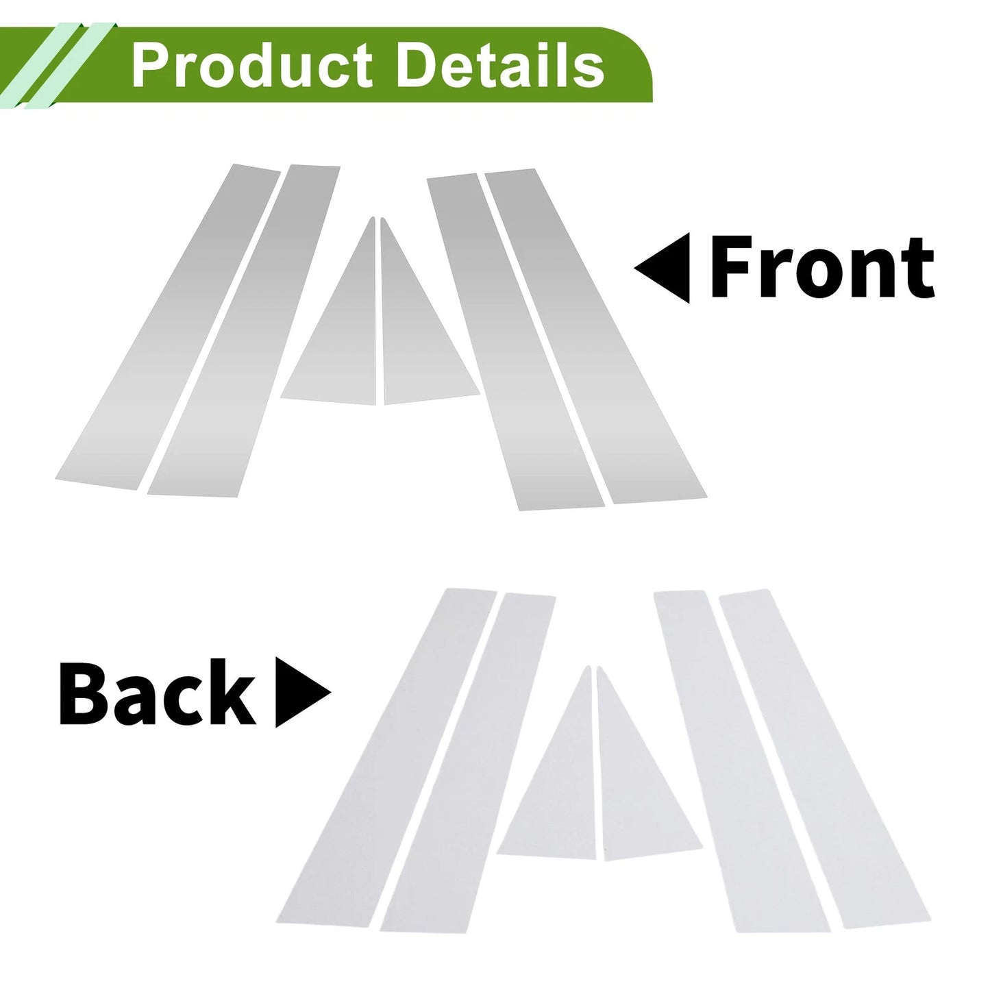 6 x Pillar Window Trim for Chevy Captiva (2006-2015)