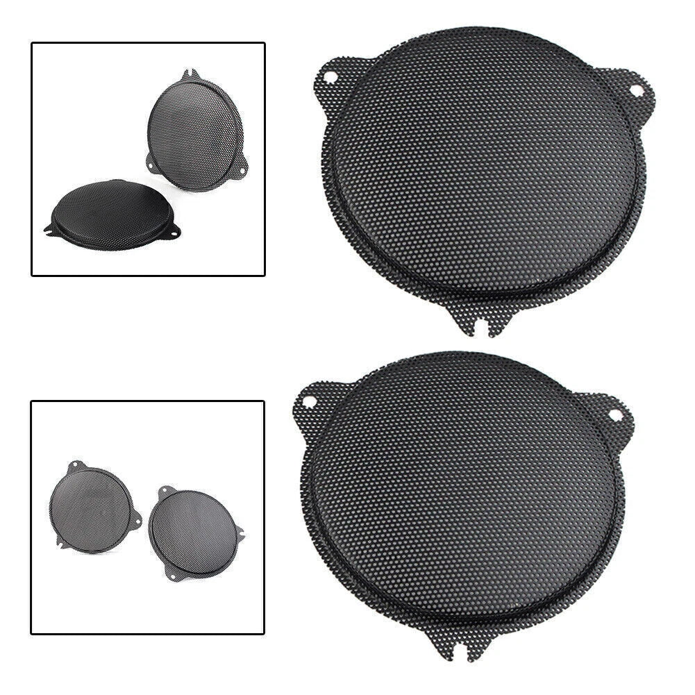 Black Front Mesh Speaker Grills for Harley Davidson Electra Glide (2014-2018)