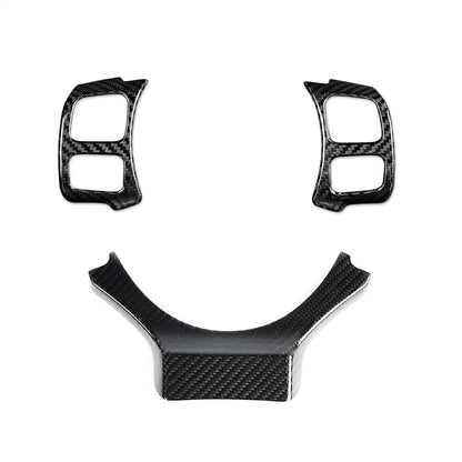 Carbon Fiber Steering Wheel Cover Trim for Lexus IS RC NX (2015-2024)