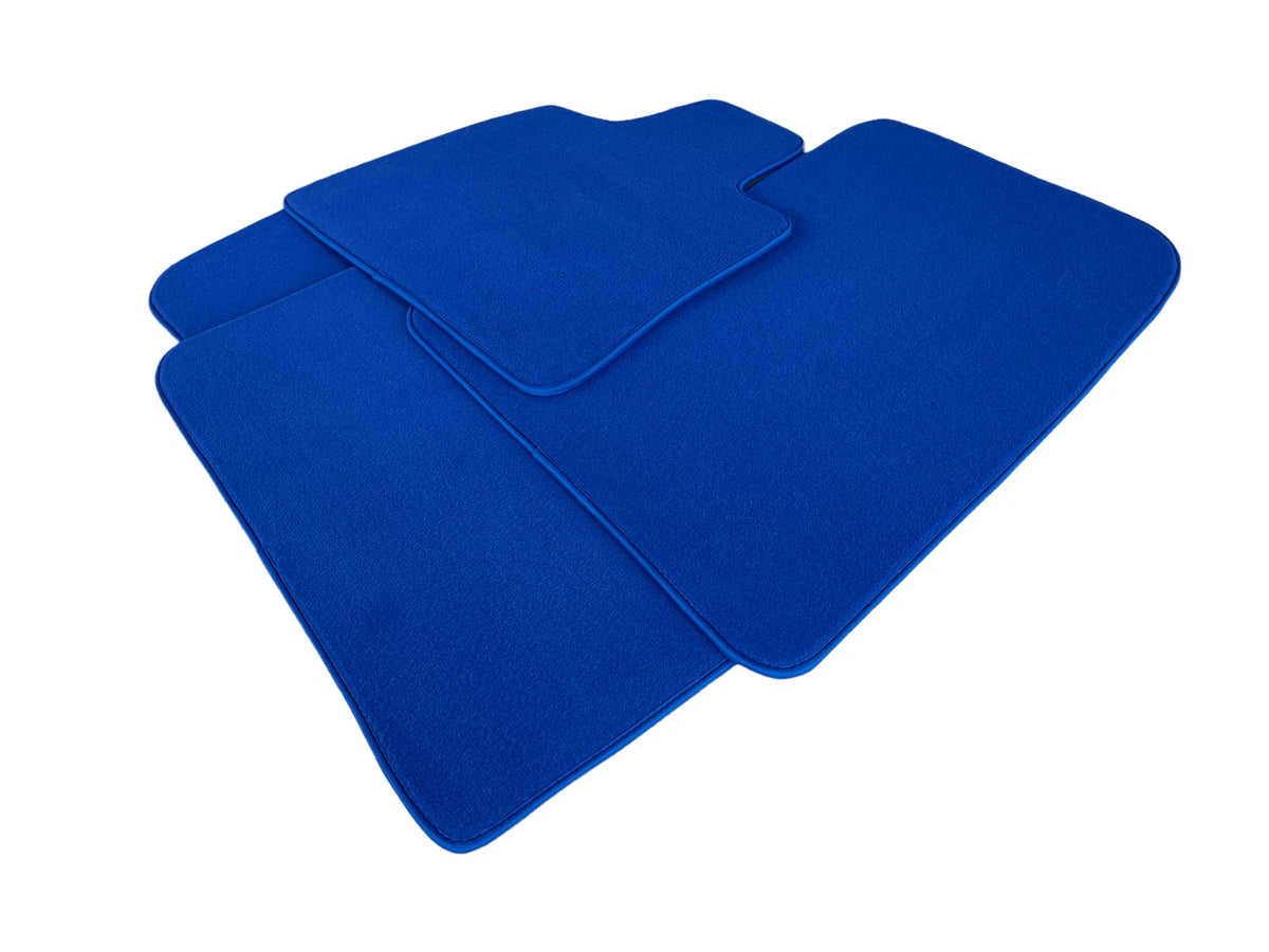 Floor Mats for BMW 6 Series E64 Blue Rounds with Rovbut Logo (2004-2010)