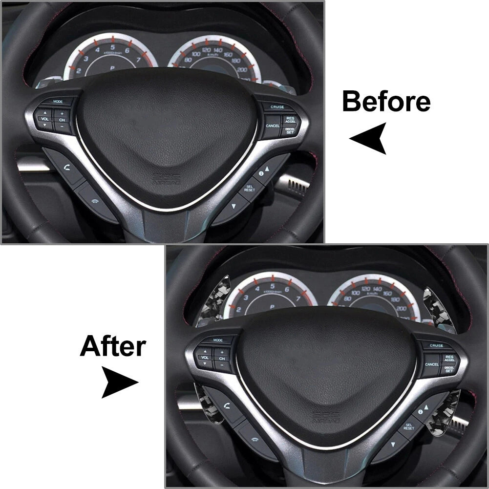 Steering Wheel Shifter Paddle Extensions for Honda Acura MDX ILX RDX TLX TSX (2014-2023)