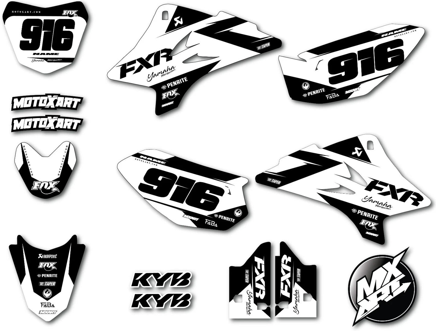 Custom Graphics Full Kit for Yamaha TTR 50 (2006-2020) BURN Style Stickers