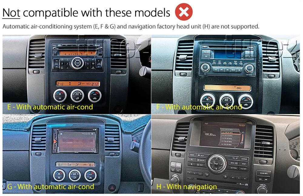 9'' Apple Carplay Android Auto Head Unit for Nissan Navara (2005-2014)