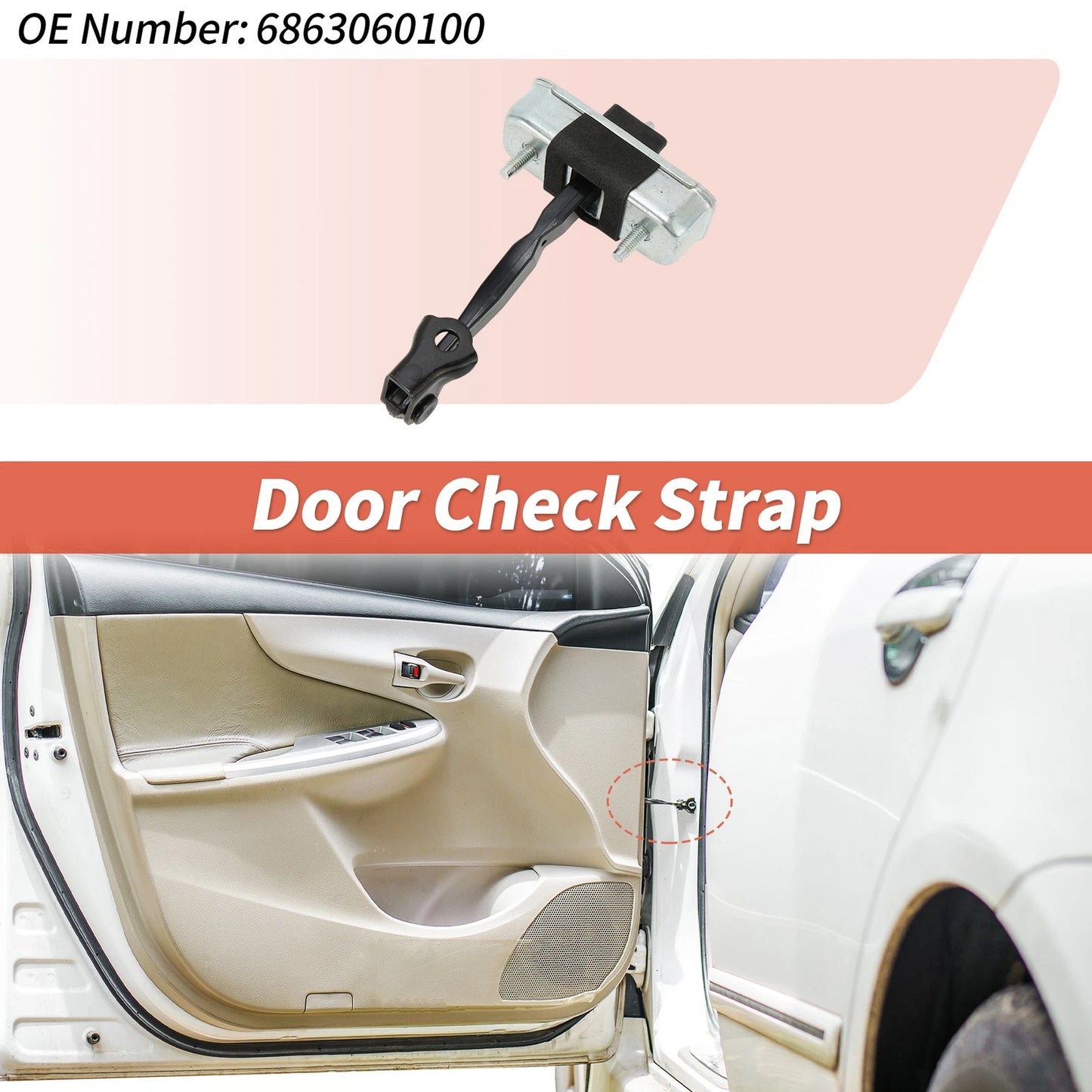 Door Check Strap / 1 Pc for Toyota Tacoma (2005-2016)