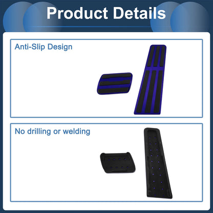 2x Foot Pedal Covers for Porsche 718/911 Blue