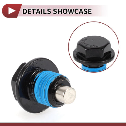 Oil Drain Plug Set for Nissan Infiniti (1102601M02) Blue Black