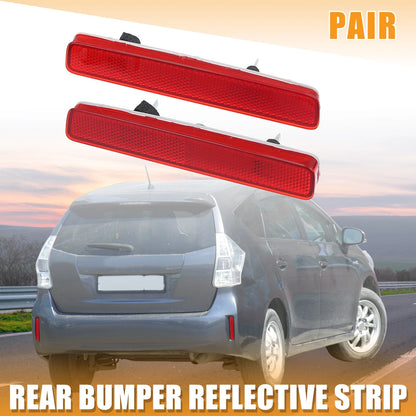Pair Bumper Reflector Side Marker Strip for Toyota Prius (2004–2009)
