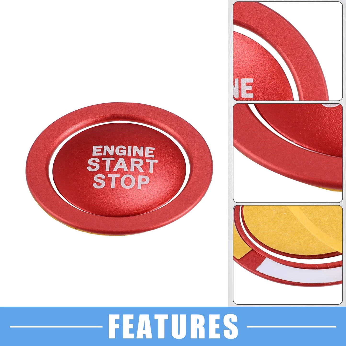 Ignition Button Cover Sticker for Toyota Camry Prius RAV4 Corolla (2012-2023)