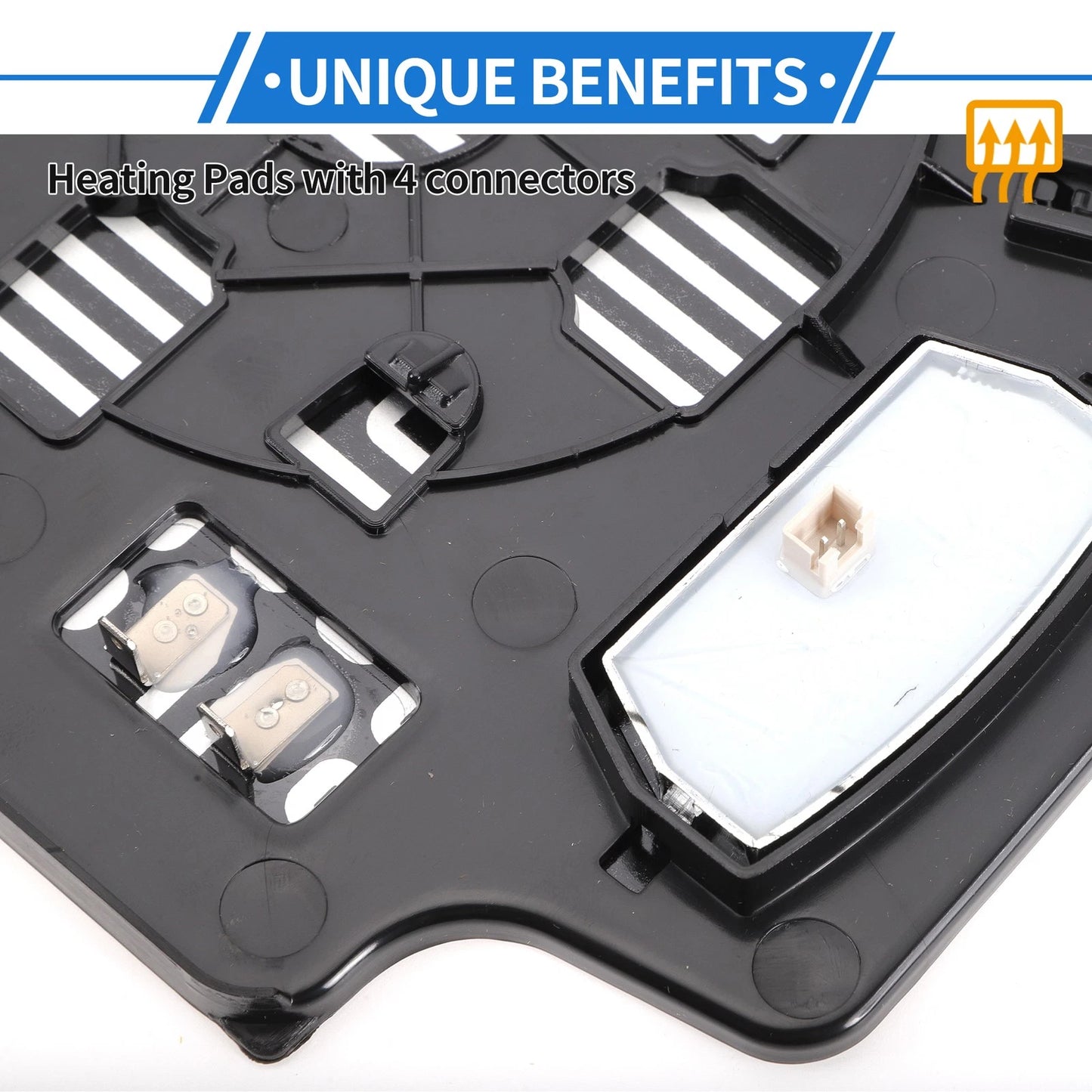 Heated Left Driver Side Upper Mirror Glass Replacement for GMC Sierra 1500