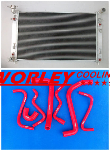 44mm Radiator & RED Silicone Hose for Holden Commodore VT VU VX HSV (1997-2006)
