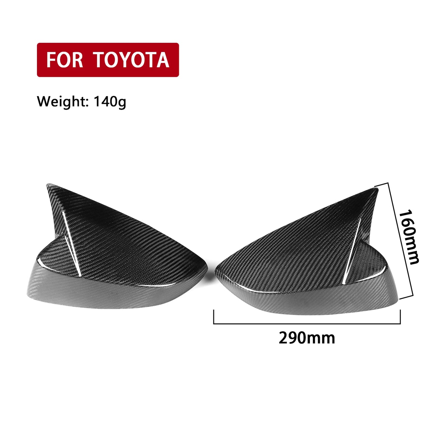 Carbon Fiber Side Mirror Covers for Toyota 86, Subaru BRZ (2012-2020)