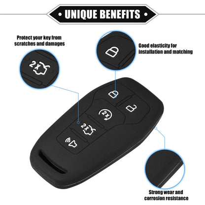 2 x Car Remote Keyless Smart Key Fob Covers for Ford Fusion (2013-2020)