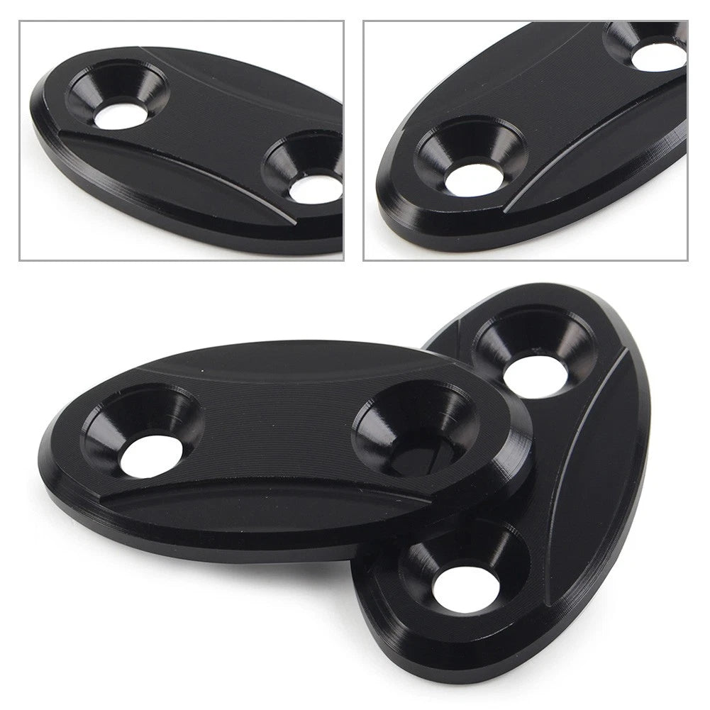 Rearview Mirror Block Off Base Plates Cover for BMW S1000RR (2009-2018)  Black