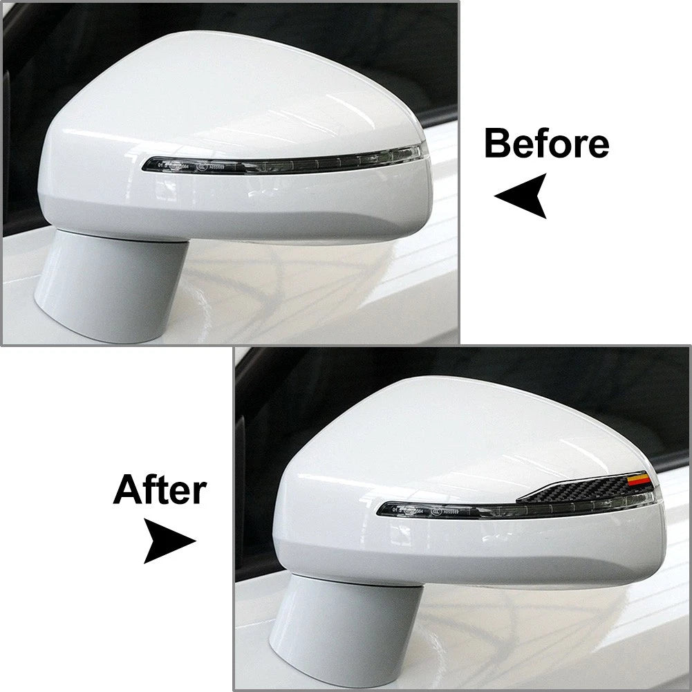 Carbon Black Universal Side Mirror Anti-Collision Protector Trim