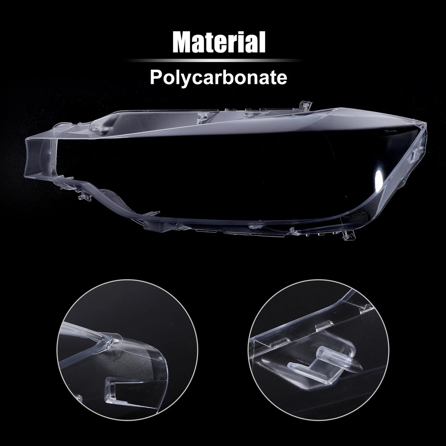 Car Front Headlight Lens Cover for BMW F30 F31 F35 (2013-2016)