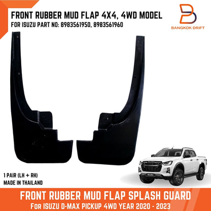 Front Mud Flap Splash Guard Rubber for Isuzu D-Max (2020-2023)