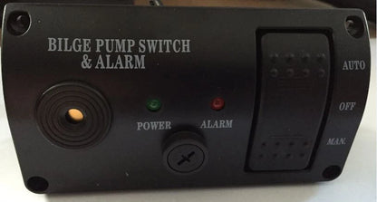 Bilge Pump Switch Panel Auto/Off/Manual Rocker Switch 12V with Alarm