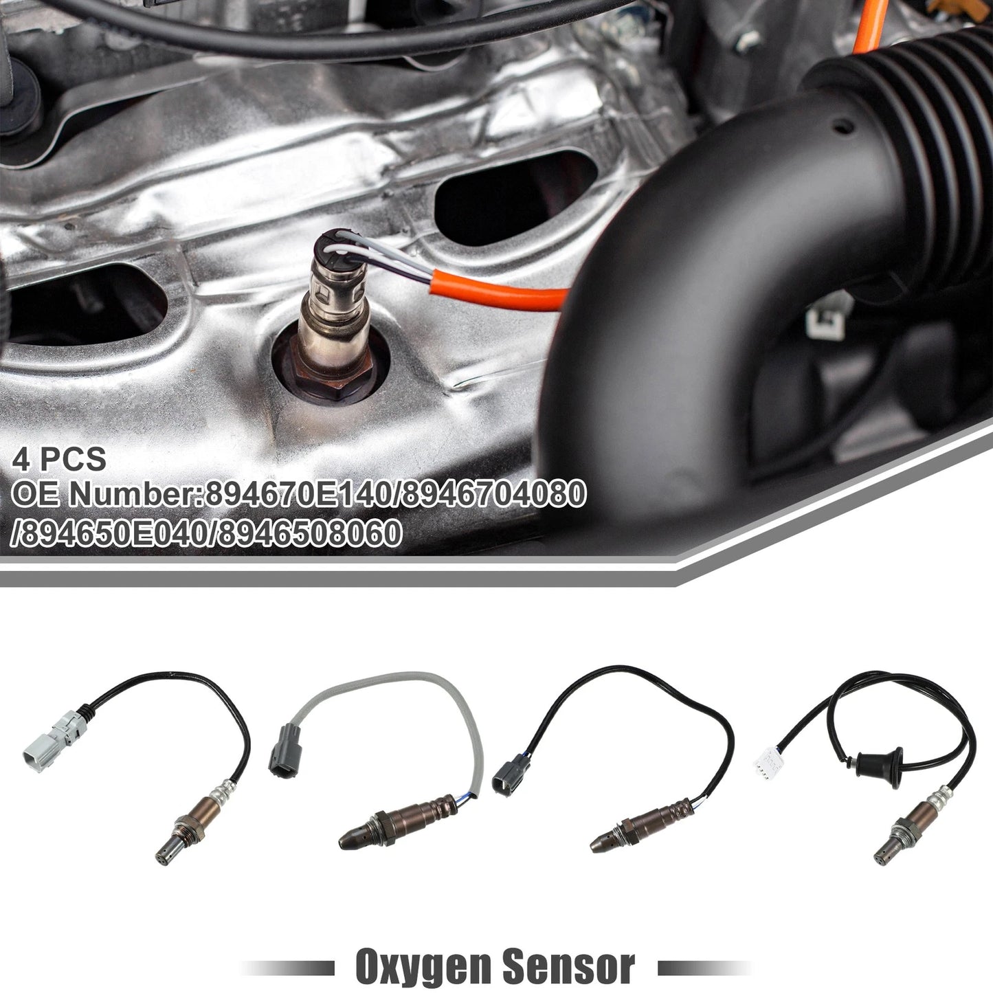 4 Pcs O2 Oxygen Sensors for Toyota Sienna (2012-2014) 3.5L