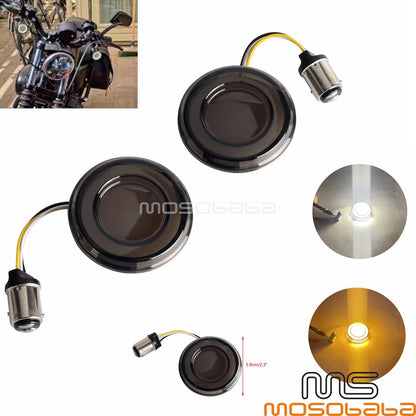 Front LED Turn Signal Lights for Harley Softail Dyna