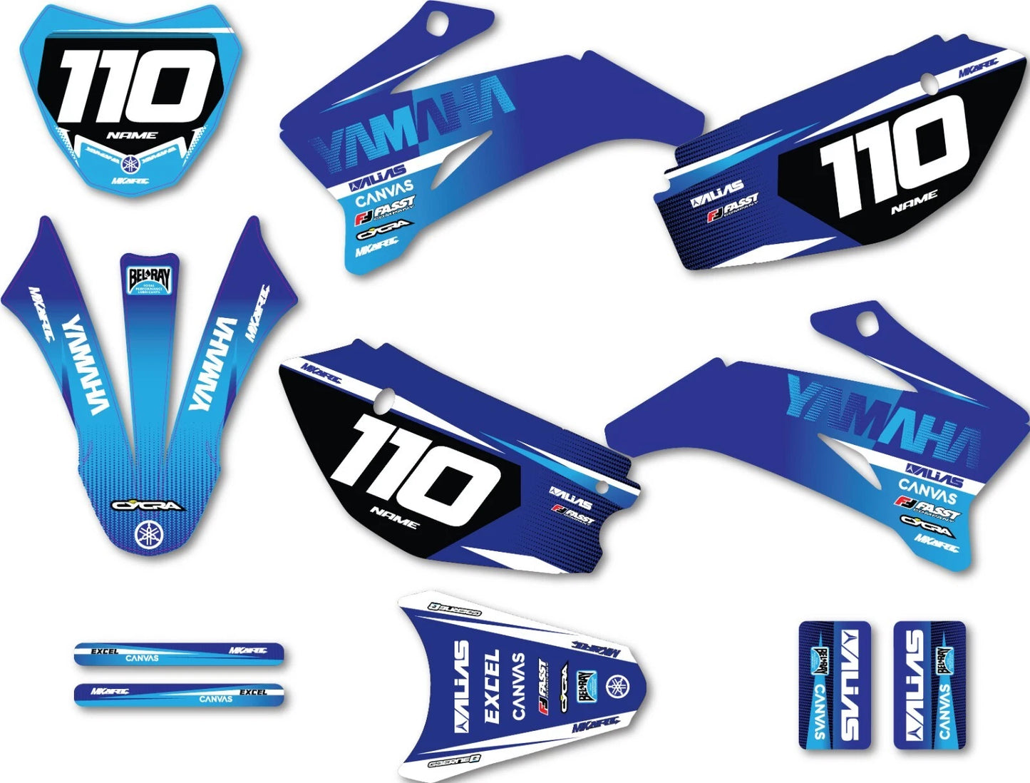 Custom Graphic Kit Decals for Yamaha TTR 110 (2008-2023)